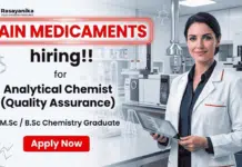 Analytical Chemist Jobs at SAIN Medicaments | Chemistry Graduates Apply Now Analytical Chemist Jobs Quality Assurance Jobs Chemistry Jobs pharma QA analytical laboratory compliance role