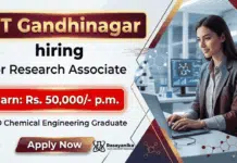 Research Associate Jobs at IIT Gandhinagar | Earn: Rs. 50,000/- p.m. | Chemistry Research Research Associate Jobs IIT Gandhinagar Recruitment Chemistry Research