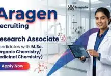 Research Associate Jobs at Aragen | Organic Chemistry Jobs Walk-In Drive Aragen Careers announces Research Associate Jobs for Organic Chemistry Jobs in Hyderabad.