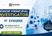 Syngene Job Opening for Senior Principal Investigator | Chemistry Graduates Apply Now Senior Principal Investigator at Syngene | Organic Chemistry Job