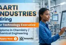 Chemical Engineering Jobs at Aarti Industries | Executive Jobs | Apply Now Aarti Industries Hiring for Chemical Engineering Jobs | Executive Jobs Apply Now