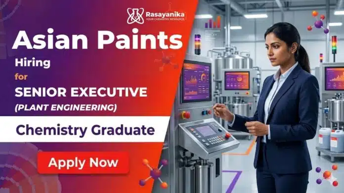 Asian Paints Hiring for Chemical Engineering Jobs | Executive Jobs Apply Now Asian Paints Hiring for Chemical Engineering Jobs | Executive Jobs Apply Now