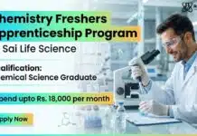 Apprenticeship Program at Sai Life Sciences – Chemistry Graduates | Earn up to ₹18,000 per month Apprenticeship Program at Sai Life Sciences | Chemistry Freshers Internship