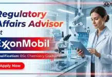 ExxonMobil Hiring BSc Chemistry Graduates | Regulatory Affairs Role BSc Chemistry Job at ExxonMobil | Regulatory Affairs Role