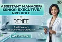 RENÉE Cosmetics Hiring MSc Chemistry Graduates | Assistant Manager / Senior Executive – NPD MSc Chemistry Job at RENÉE Cosmetics | Senior Executive Role