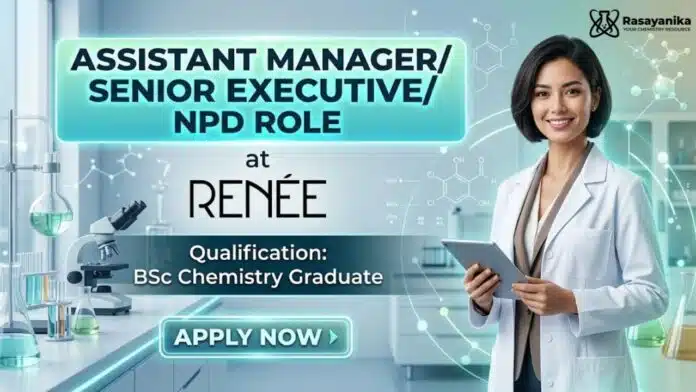 MSc Chemistry Job at RENÉE Cosmetics | Senior Executive Role MSc Chemistry Job at RENÉE Cosmetics | Senior Executive Role
