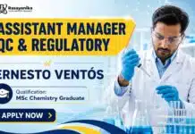 Ernesto Ventós Hiring MSc Chemistry Graduates | Assistant Manager QC & Regulatory Role MSc Chemistry Job at Ernesto Ventós | Assistant Manager QC & Regulatory