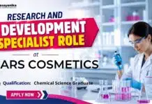 R&D Specialist at MARS Cosmetics | Chemical Science Graduates Apply R&D Job at MARS Cosmetics | Chemical Science Career