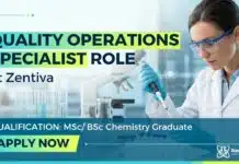 Quality Specialist Job at Zentiva | Chemical Science Career Quality Specialist Job at Zentiva for Chemical Science Graduates