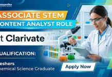 Clarivate Hiring MSc Chemistry Freshers Jobs | Content Analyst Role MSc Chemistry Freshers Jobs at Clarivate | Content Analyst Role