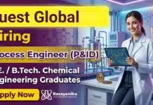 Chemical Engineering Jobs at Quest Global | Apply Now Quest Global Careers hiring Process Engineers for Chemical Engineering Jobs in Bengaluru.