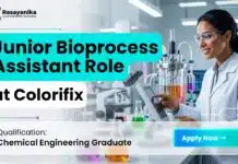 Colorifix Hiring Junior Assistant In Bioprocess | Chemical Engineers Apply Now Chemical Engineering Job at Colorifix | Junior Assistant Role