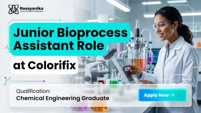 Chemical Engineering Job at Colorifix | Junior Assistant Role Chemical Engineering Job at Colorifix | Junior Assistant Role