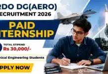 DRDO Chemical Engineering Internship | Earn stipend: ₹30,000/- | Govt. Paid Internship Chemical Engineering Internship at DRDO Careers Government Internship 2026