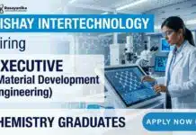 Chemistry Jobs at Vishay Intertechnology for Executive Role | Apply Now Vishay Hiring Executive-Material Development Engineering | Chemistry Jobs