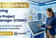 Organic Chemistry Jobs at PI Industries Careers | Apply Now PI Industries Hiring Project Manager (CDMO) | Organic Chemistry Jobs