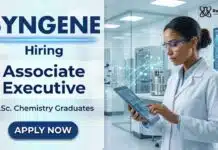 BSc Chemistry Jobs at Syngene Careers for Associate Jobs | Apply Now BSc Chemistry Jobs at Syngene Careers for Associate Jobs in Bangalore