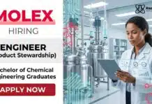 Chemical Engineering Jobs at Molex Careers in Bangalore | Apply Now Chemical Engineering Jobs at Molex Careers for Regulatory Jobs in Bangalore