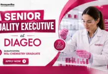 Diageo Hiring MSc Chemistry Graduates | Quality Assurance Executive MSc Chemistry Job at Diageo | Quality Assurance Executive