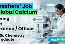 Chemistry Jobs at Global Calcium Careers | Trainee Job roles | Apply Now Chemistry Jobs Global Calcium Careers trainee jobs pharma QA