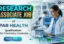 Par Health Hiring Research Associate Role | MSc Chemistry Graduates Apply Now MSc Chemistry Job at Par Health | Research Associate Role
