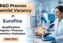 Eurofins Hiring – Process Chemist Job in Bangalore | Chemistry Graduates Apply Now Process Chemist Job at Eurofins | Organic Chemistry Graduates Apply Now