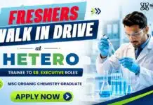 Hetero Walk-In Interview for MSc Chemistry Freshers | Trainee & Research Associate Roles MSc Chemistry Freshers Job at Hetero | Walk-In Interview