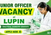Lupin Hiring Junior Officer | MSc Chemistry Graduates Apply Now MSc Chemistry Jobs at Lupin | Junior Officer Role