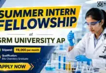 Summer Internship for BSc Students at SRM with ₹8,000 PM Stipend | Apply Now Internship for BSc Students | SRM AP Summer Intern Fellowship | Apply Now