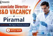Piramal Hiring Associate Director – R&D | MSc Chemistry Graduates Apply Now MSc Chemistry Job at Piramal | Associate Director R&D