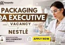 Nestle Hiring Chemistry Graduates for Packaging QA Executive | Apply Now Nestlé Careers: Chemistry Jobs | QA Executive Role