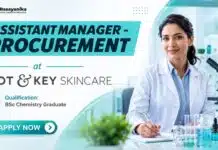 Dot & Key Skincare Hiring BSc Chemistry Graduates | Assistant Manager Role BSc Chemistry Job at Dot & Key Skincare | Apply Now
