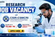 Govt. Job for Chemistry Graduates at CSIR CSMCRI | Earn up to ₹42,000/- PM CSIR-CSMCRI Recruitment 2026 for BSc Chemistry Graduates | Research Jobs
