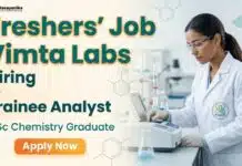 MSc Chemistry Jobs for Freshers at Vimta Labs | Trainee Analyst Walk-In Drive Vimta Labs Hiring Freshers | Trainee Analyst Jobs for M.Sc Chemistry Candidates