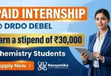 Paid Internship for Chemistry Students at DRDO-DEBEL | Earn stipend of ₹30,000 Internship for Chemistry Students at DRDO DEBEL Government Internship 2026