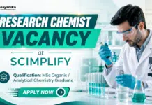 Scimplify Hiring Research Chemist | Organic Chemistry Graduates Apply Now Research Chemist at Scimplify | Organic Chemistry Jobs