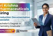 Chemistry Jobs at Sri Krishna Pharmaceuticals | Specialist Jobs Opportunity Chemistry Jobs at Sri Krishna Pharmaceuticals Specialist Jobs in production documentation