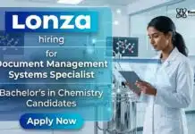 Chemistry Jobs in Lonza Careers | Specialist Jobs | Apply Now Lonza Careers Offering Chemistry Jobs and Specialist Jobs in Quality Systems Operations