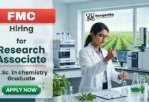 Research Associate Jobs at FMC | Analytical Chemistry Jobs Research Associate Jobs at FMC Careers for Analytical Chemistry Jobs in Hyderabad laboratory research role