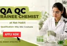 Chemistry Freshers Wanted | QA/QC Trainee Role at Nat Habit Chemistry Freshers Job at Nat Habit | QA/QC Trainee Role