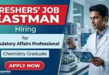 Chemistry Freshers Job at Eastman | Regulatory Affairs Jobs | Apply Now Eastman Careers announces a Chemistry Freshers Job opportunity for candidates interested in Regulatory Affairs Jobs and compliance operations.