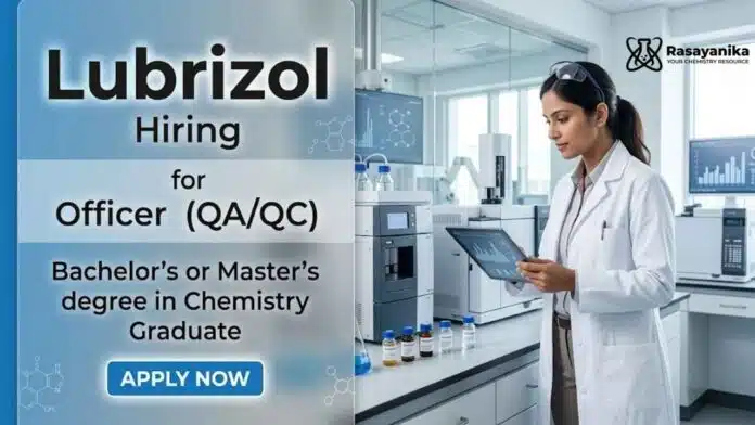 Lubrizol Careers announces Chemist Jobs for professionals seeking Chemistry Jobs in quality assurance and quality control operations. Lubrizol Careers announces Chemist Jobs for professionals seeking Chemistry Jobs in quality assurance and quality control operations.