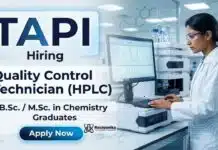 Quality Control Jobs at TAPI | HPLC Laboratory Role | Apply Now Quality Control Jobs TAPI Careers Chemistry Jobs HPLC Technician Pharmaceutical Laboratory Recruitment