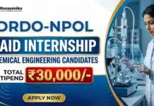 Govt Internship at DRDO NPOL | Total Stipend: ₹30,000/- | Chemistry Candidates Apply Now Govt Internship DRDO Vacancy Chemistry Careers NPOL Kochi Internship 2026