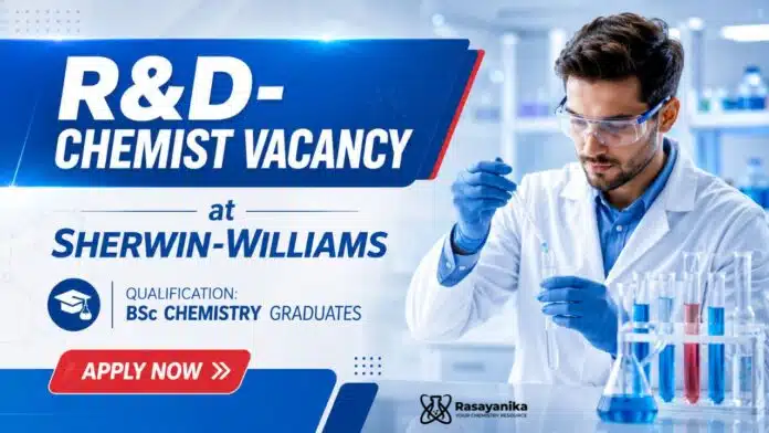 BSc Chemistry Job at Sherwin-Williams | R&D Chemist BSc Chemistry Job at Sherwin-Williams | R&D Chemist