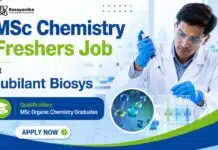 Freshers Walk-In Drive at Jubilant Biosys | MSc Chemistry Job MSc Chemistry Freshers Job at Jubilant Biosys | Apply Now