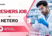 Exciting Freshers Chemistry Job at Hetero | Regulatory Affairs Role MSc Chemistry Freshers Job at Hetero | Regulatory Affairs Job