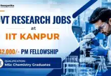 Govt Research Jobs at IIT Kanpur for Chemistry Graduates | Fellowship ₹42,000/- PM MSc Chemistry Job at IIT Kanpur | Government Research Jobs