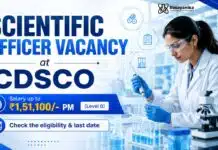 ₹1.5 L Salary Govt Job at CDSCO For Chemistry Graduates | Scientific Officer Role Scientific Officer Vacancy at CDSCO | MSc Chemistry Job