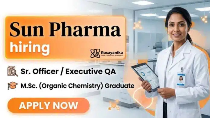 Quality Control Jobs at Sun Pharma Careers for professionals seeking Organic Chemistry Jobs in the pharmaceutical industry Quality Control Jobs at Sun Pharma Careers for professionals seeking Organic Chemistry Jobs in the pharmaceutical industry